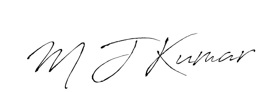 The best way (Antro_Vectra) to make a short signature is to pick only two or three words in your name. The name M J Kumar include a total of six letters. For converting this name. M J Kumar signature style 6 images and pictures png