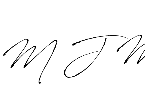 M J M stylish signature style. Best Handwritten Sign (Antro_Vectra) for my name. Handwritten Signature Collection Ideas for my name M J M. M J M signature style 6 images and pictures png