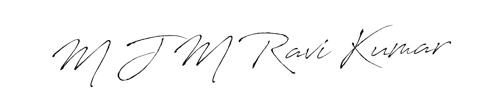 Design your own signature with our free online signature maker. With this signature software, you can create a handwritten (Antro_Vectra) signature for name M J M Ravi Kumar. M J M Ravi Kumar signature style 6 images and pictures png