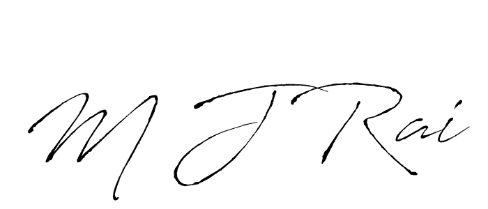 Make a beautiful signature design for name M J Rai. With this signature (Antro_Vectra) style, you can create a handwritten signature for free. M J Rai signature style 6 images and pictures png