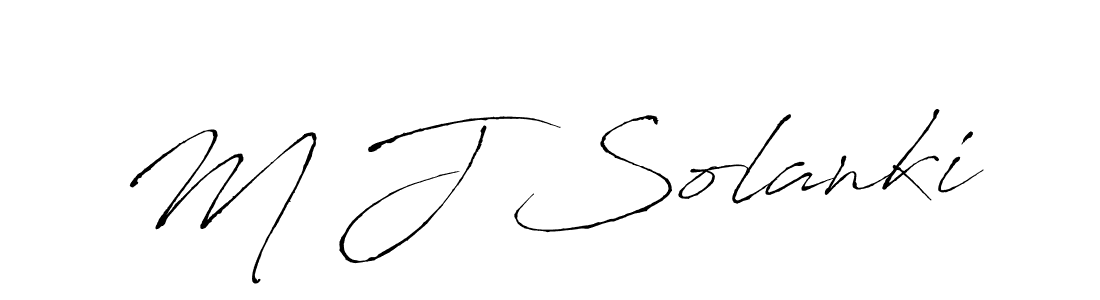 if you are searching for the best signature style for your name M J Solanki. so please give up your signature search. here we have designed multiple signature styles  using Antro_Vectra. M J Solanki signature style 6 images and pictures png