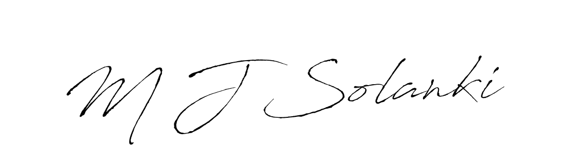 Make a beautiful signature design for name M J Solanki. With this signature (Antro_Vectra) style, you can create a handwritten signature for free. M J Solanki signature style 6 images and pictures png