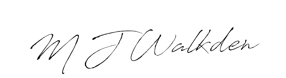 M J Walkden stylish signature style. Best Handwritten Sign (Antro_Vectra) for my name. Handwritten Signature Collection Ideas for my name M J Walkden. M J Walkden signature style 6 images and pictures png