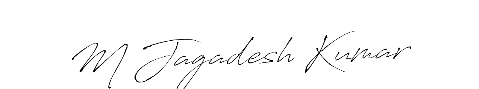 How to make M Jagadesh Kumar name signature. Use Antro_Vectra style for creating short signs online. This is the latest handwritten sign. M Jagadesh Kumar signature style 6 images and pictures png