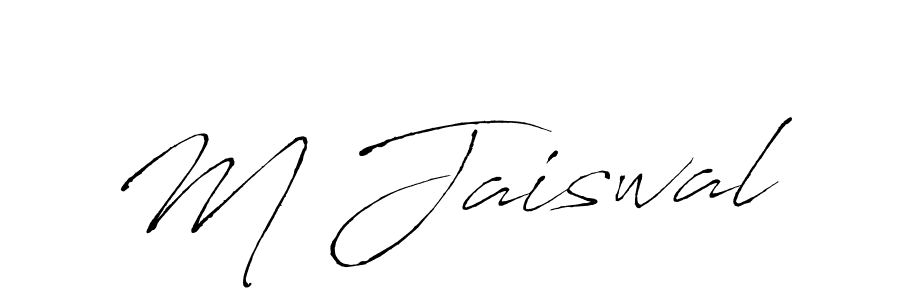 M Jaiswal stylish signature style. Best Handwritten Sign (Antro_Vectra) for my name. Handwritten Signature Collection Ideas for my name M Jaiswal. M Jaiswal signature style 6 images and pictures png