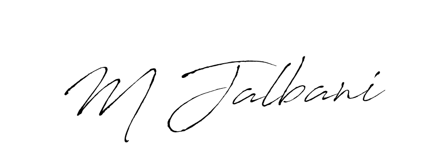 Use a signature maker to create a handwritten signature online. With this signature software, you can design (Antro_Vectra) your own signature for name M Jalbani. M Jalbani signature style 6 images and pictures png