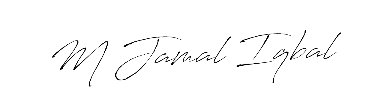 Create a beautiful signature design for name M Jamal Iqbal. With this signature (Antro_Vectra) fonts, you can make a handwritten signature for free. M Jamal Iqbal signature style 6 images and pictures png