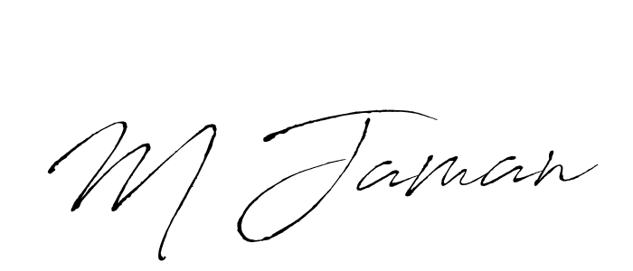 Design your own signature with our free online signature maker. With this signature software, you can create a handwritten (Antro_Vectra) signature for name M Jaman. M Jaman signature style 6 images and pictures png