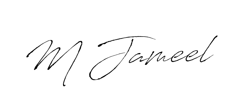 Use a signature maker to create a handwritten signature online. With this signature software, you can design (Antro_Vectra) your own signature for name M Jameel. M Jameel signature style 6 images and pictures png