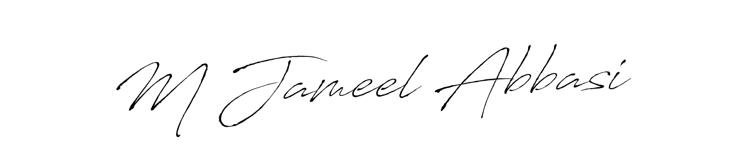 How to make M Jameel Abbasi signature? Antro_Vectra is a professional autograph style. Create handwritten signature for M Jameel Abbasi name. M Jameel Abbasi signature style 6 images and pictures png