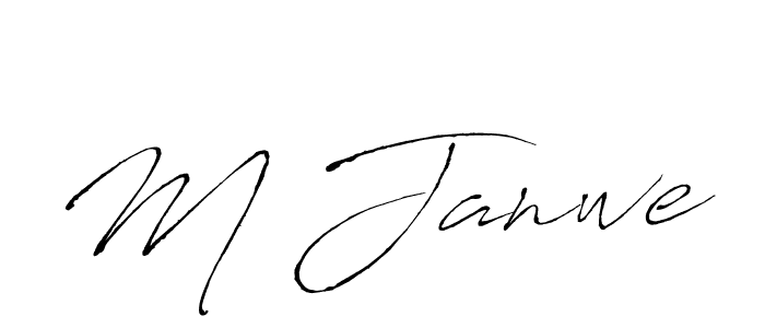 Design your own signature with our free online signature maker. With this signature software, you can create a handwritten (Antro_Vectra) signature for name M Janwe. M Janwe signature style 6 images and pictures png