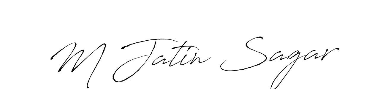 How to make M Jatin Sagar signature? Antro_Vectra is a professional autograph style. Create handwritten signature for M Jatin Sagar name. M Jatin Sagar signature style 6 images and pictures png