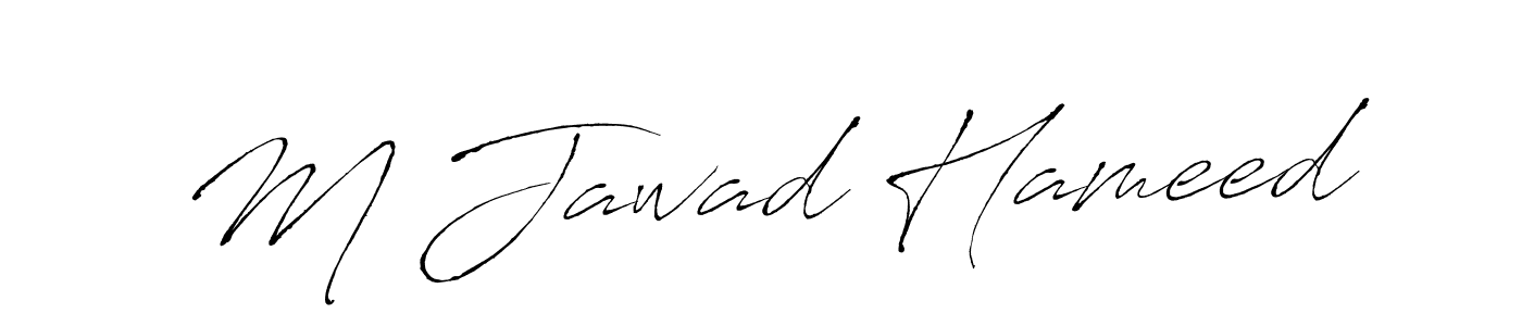 How to make M Jawad Hameed name signature. Use Antro_Vectra style for creating short signs online. This is the latest handwritten sign. M Jawad Hameed signature style 6 images and pictures png