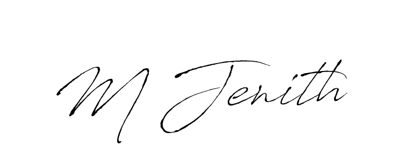 Make a beautiful signature design for name M Jenith. With this signature (Antro_Vectra) style, you can create a handwritten signature for free. M Jenith signature style 6 images and pictures png