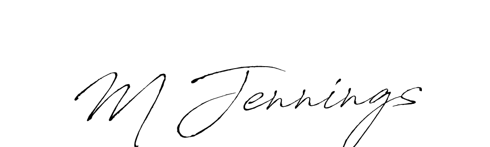 Create a beautiful signature design for name M Jennings. With this signature (Antro_Vectra) fonts, you can make a handwritten signature for free. M Jennings signature style 6 images and pictures png