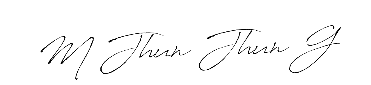 Make a beautiful signature design for name M Jhun Jhun G. Use this online signature maker to create a handwritten signature for free. M Jhun Jhun G signature style 6 images and pictures png