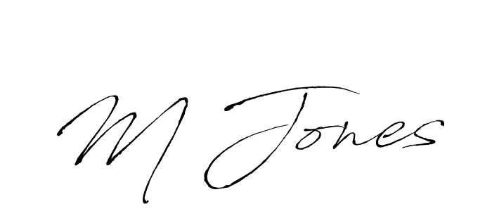 Design your own signature with our free online signature maker. With this signature software, you can create a handwritten (Antro_Vectra) signature for name M Jones. M Jones signature style 6 images and pictures png