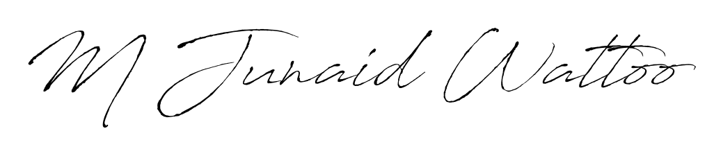 Master the art of signing with M Junaid Wattoo written in fluent Antro_Vectra script. A great template to practice and refine your handwriting. M Junaid Wattoo signature style 6 images and pictures png