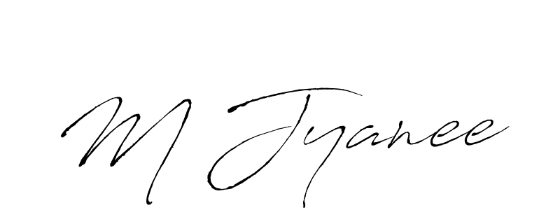 Use a signature maker to create a handwritten signature online. With this signature software, you can design (Antro_Vectra) your own signature for name M Jyanee. M Jyanee signature style 6 images and pictures png