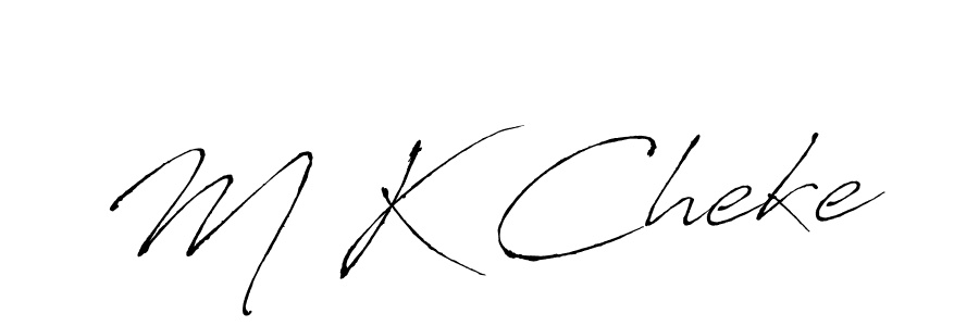 if you are searching for the best signature style for your name M K Cheke. so please give up your signature search. here we have designed multiple signature styles  using Antro_Vectra. M K Cheke signature style 6 images and pictures png