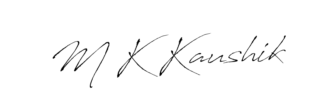 Similarly Antro_Vectra is the best handwritten signature design. Signature creator online .You can use it as an online autograph creator for name M K Kaushik. M K Kaushik signature style 6 images and pictures png