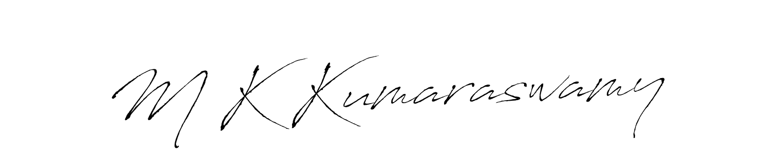 Use a signature maker to create a handwritten signature online. With this signature software, you can design (Antro_Vectra) your own signature for name M K Kumaraswamy. M K Kumaraswamy signature style 6 images and pictures png