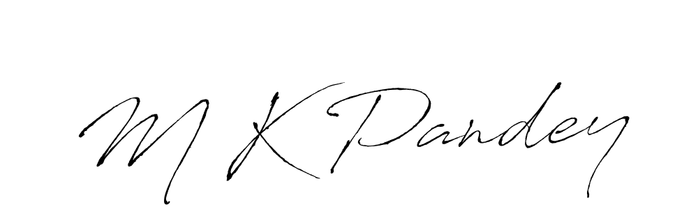 How to make M K Pandey name signature. Use Antro_Vectra style for creating short signs online. This is the latest handwritten sign. M K Pandey signature style 6 images and pictures png