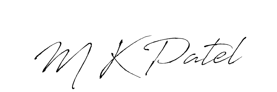 Antro_Vectra is a professional signature style that is perfect for those who want to add a touch of class to their signature. It is also a great choice for those who want to make their signature more unique. Get M K Patel name to fancy signature for free. M K Patel signature style 6 images and pictures png