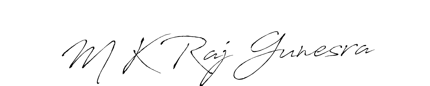 Also You can easily find your signature by using the search form. We will create M K Raj Gunesra name handwritten signature images for you free of cost using Antro_Vectra sign style. M K Raj Gunesra signature style 6 images and pictures png