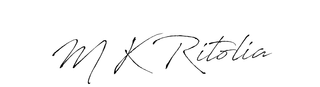 Similarly Antro_Vectra is the best handwritten signature design. Signature creator online .You can use it as an online autograph creator for name M K Ritolia. M K Ritolia signature style 6 images and pictures png