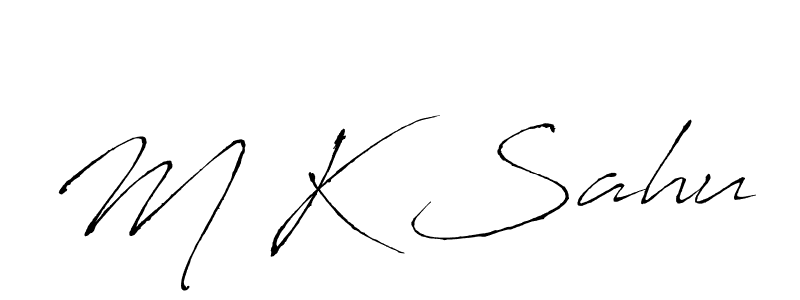 M K Sahu stylish signature style. Best Handwritten Sign (Antro_Vectra) for my name. Handwritten Signature Collection Ideas for my name M K Sahu. M K Sahu signature style 6 images and pictures png