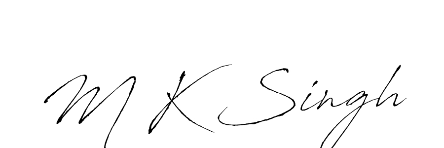 Create a beautiful signature design for name M K Singh. With this signature (Antro_Vectra) fonts, you can make a handwritten signature for free. M K Singh signature style 6 images and pictures png