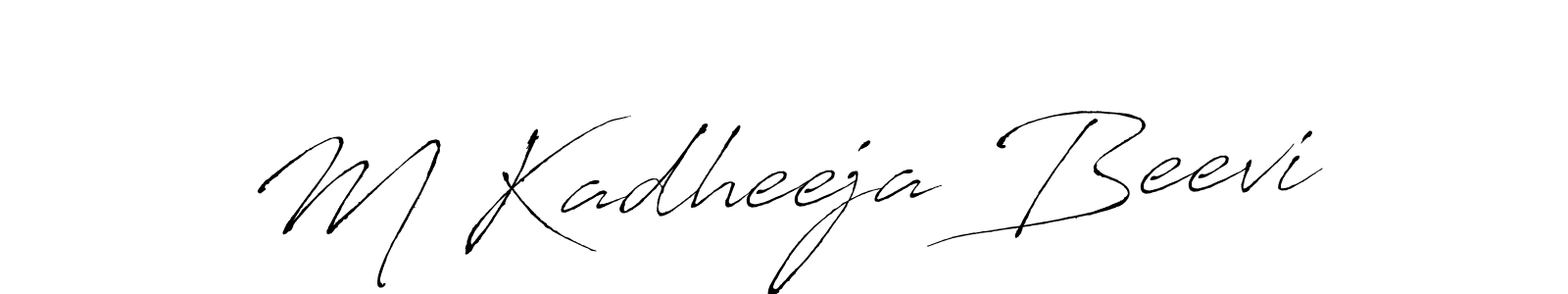 Make a beautiful signature design for name M Kadheeja Beevi. With this signature (Antro_Vectra) style, you can create a handwritten signature for free. M Kadheeja Beevi signature style 6 images and pictures png