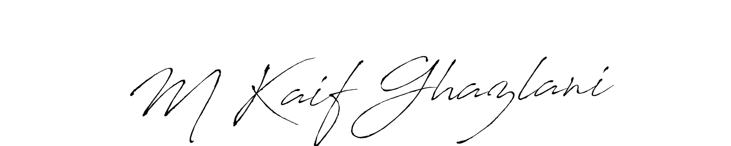 The best way (Antro_Vectra) to make a short signature is to pick only two or three words in your name. The name M Kaif Ghazlani include a total of six letters. For converting this name. M Kaif Ghazlani signature style 6 images and pictures png