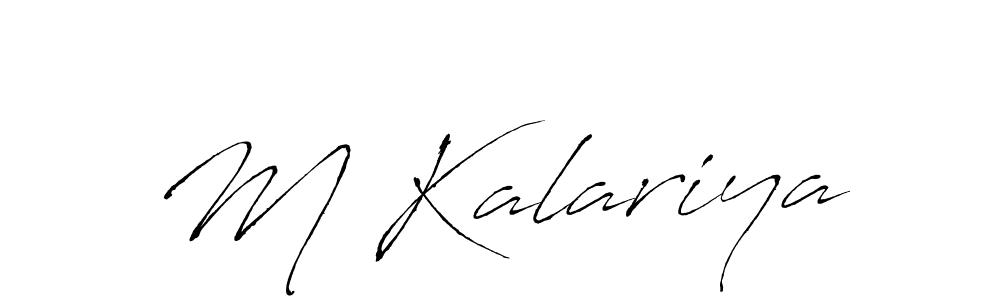 Make a beautiful signature design for name M Kalariya. With this signature (Antro_Vectra) style, you can create a handwritten signature for free. M Kalariya signature style 6 images and pictures png