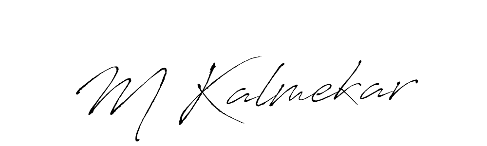 Design your own signature with our free online signature maker. With this signature software, you can create a handwritten (Antro_Vectra) signature for name M Kalmekar. M Kalmekar signature style 6 images and pictures png