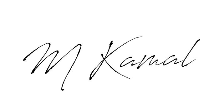 How to make M Kamal name signature. Use Antro_Vectra style for creating short signs online. This is the latest handwritten sign. M Kamal signature style 6 images and pictures png