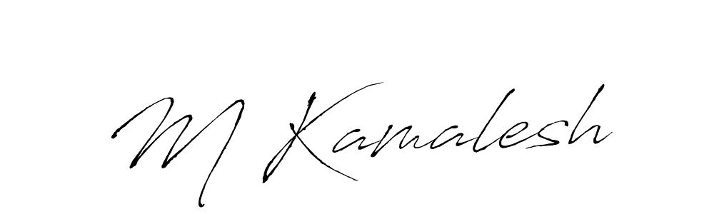 How to make M Kamalesh signature? Antro_Vectra is a professional autograph style. Create handwritten signature for M Kamalesh name. M Kamalesh signature style 6 images and pictures png