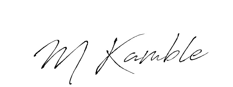 M Kamble stylish signature style. Best Handwritten Sign (Antro_Vectra) for my name. Handwritten Signature Collection Ideas for my name M Kamble. M Kamble signature style 6 images and pictures png