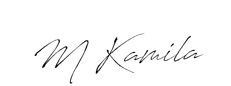 You should practise on your own different ways (Antro_Vectra) to write your name (M Kamila) in signature. don't let someone else do it for you. M Kamila signature style 6 images and pictures png