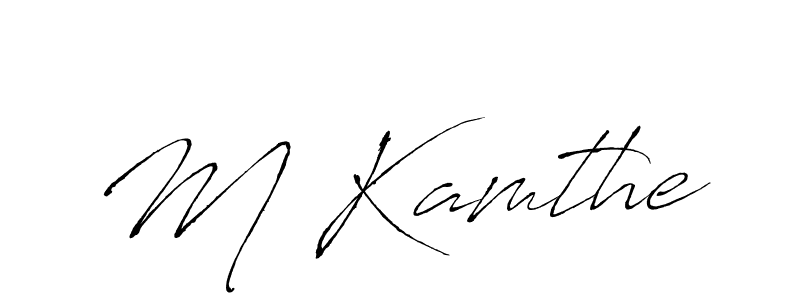 Create a beautiful signature design for name M Kamthe. With this signature (Antro_Vectra) fonts, you can make a handwritten signature for free. M Kamthe signature style 6 images and pictures png