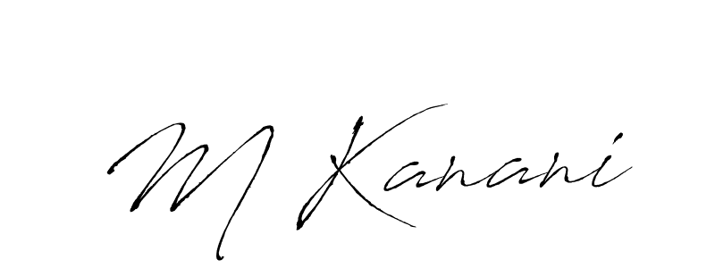 How to make M Kanani name signature. Use Antro_Vectra style for creating short signs online. This is the latest handwritten sign. M Kanani signature style 6 images and pictures png