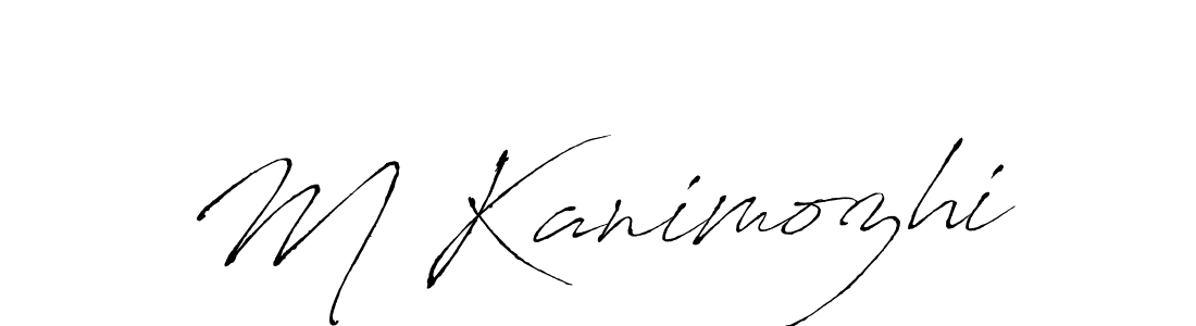 if you are searching for the best signature style for your name M Kanimozhi. so please give up your signature search. here we have designed multiple signature styles  using Antro_Vectra. M Kanimozhi signature style 6 images and pictures png