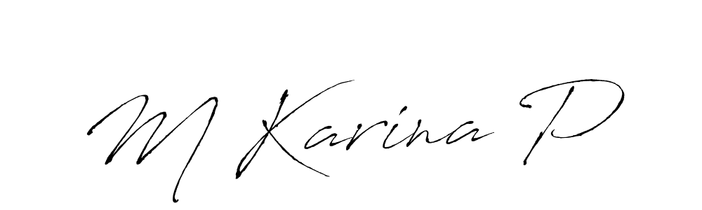 if you are searching for the best signature style for your name M Karina P. so please give up your signature search. here we have designed multiple signature styles  using Antro_Vectra. M Karina P signature style 6 images and pictures png