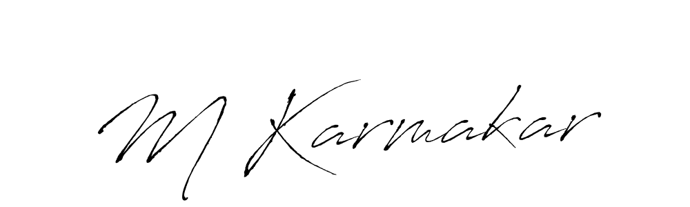 M Karmakar stylish signature style. Best Handwritten Sign (Antro_Vectra) for my name. Handwritten Signature Collection Ideas for my name M Karmakar. M Karmakar signature style 6 images and pictures png