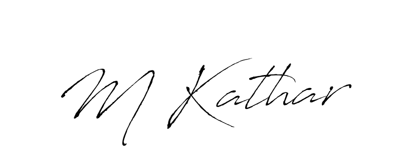 Also we have M Kathar name is the best signature style. Create professional handwritten signature collection using Antro_Vectra autograph style. M Kathar signature style 6 images and pictures png