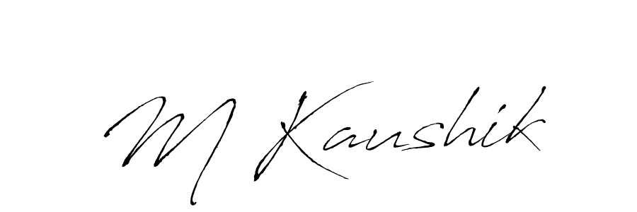 This is the best signature style for the M Kaushik name. Also you like these signature font (Antro_Vectra). Mix name signature. M Kaushik signature style 6 images and pictures png