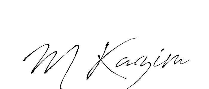 It looks lik you need a new signature style for name M Kazim. Design unique handwritten (Antro_Vectra) signature with our free signature maker in just a few clicks. M Kazim signature style 6 images and pictures png