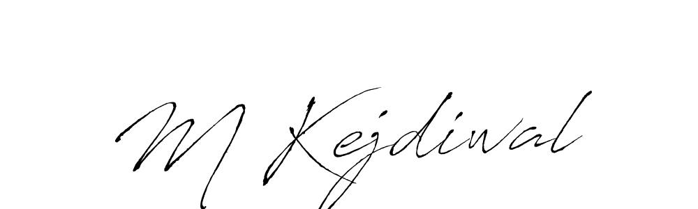 Create a beautiful signature design for name M Kejdiwal. With this signature (Antro_Vectra) fonts, you can make a handwritten signature for free. M Kejdiwal signature style 6 images and pictures png