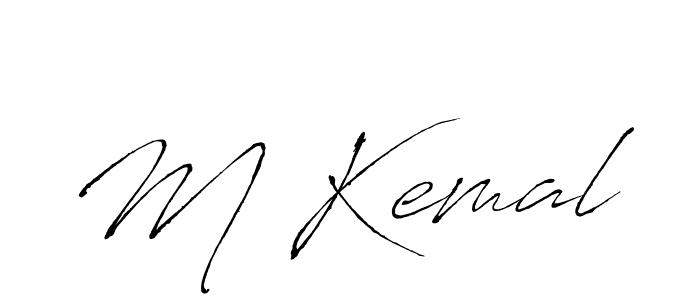 M Kemal stylish signature style. Best Handwritten Sign (Antro_Vectra) for my name. Handwritten Signature Collection Ideas for my name M Kemal. M Kemal signature style 6 images and pictures png